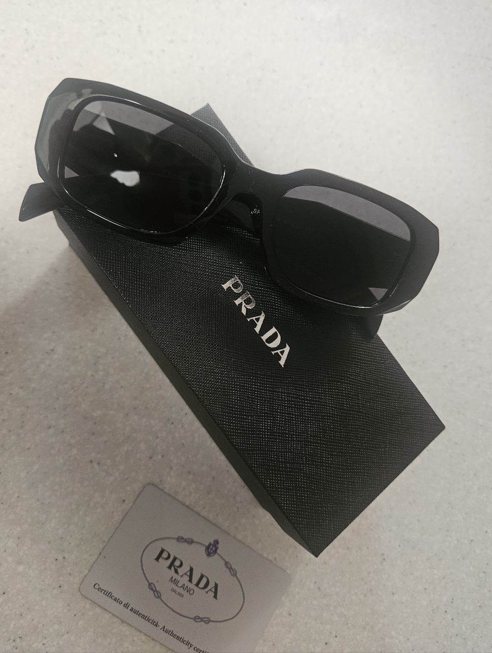 Black Oversized Rectangular Sunglasses